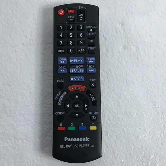 Panasonic Blu-Ray Disc Player Remote Control IR6 - Picture 1 of 5